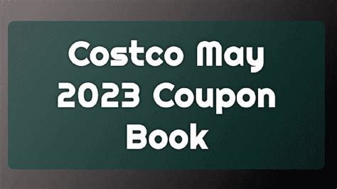 Costco May Coupon Book