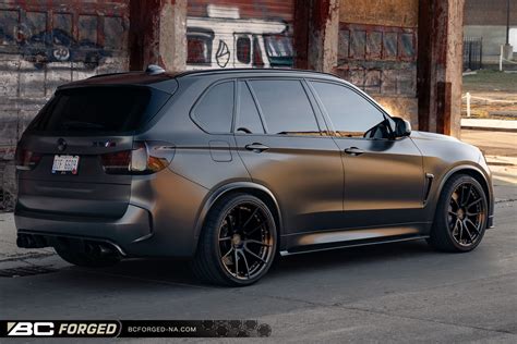 Bmw X5m F85 Black With Bc Forged Hca162s Aftermarket Wheels Wheel Front