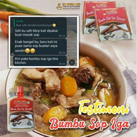 Jual Bumbu Sop Iga Bubuk Special Kemasan Gr Low Msg Halal Tanpa