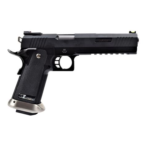 WE PISTOLA A GAS HI CAPA 6 0 I REX NERA SILVER BARREL WH18A2 BKSV