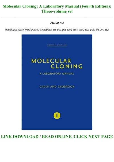 Molecular Cloning A Laboratory Manual Fourth Edition Three Volume Set