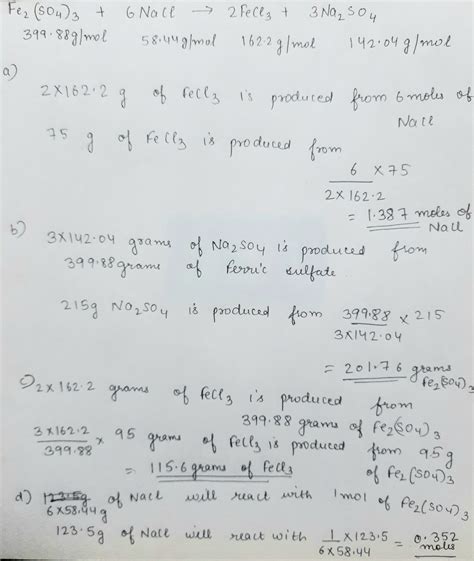 [solved] Stoichiometry Mass Mole Worksheet Solve The Following Course Hero