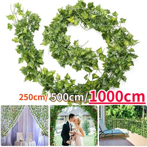 8Feet/Pc Fake Ivy Leaves Fake Vines Artificial Ivy, Silk Ivy Garland ...