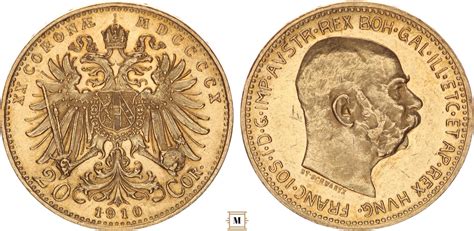 Austria 20 Kronen 1910 Franz Joseph MA Shops