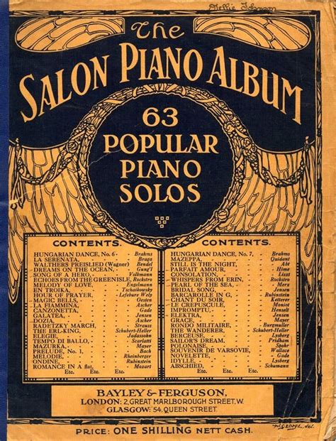 The Salon Piano Album 63 Popular Piano Solos Only £3800