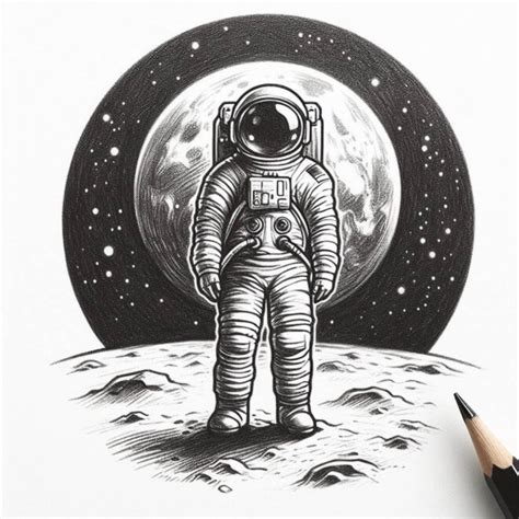 Astronaut Drawing How To Draw An Astronaut A Step By Step Make Drawing