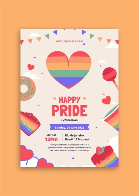 Design This Hand Drawn Lgbtiq Pride Month Flyer Layout Online