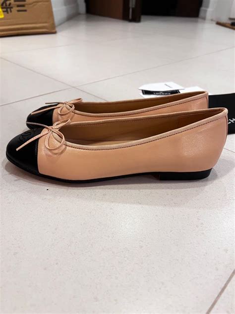 Bnib Double C Nude Ballet Pumps Real Leather Women S Fashion