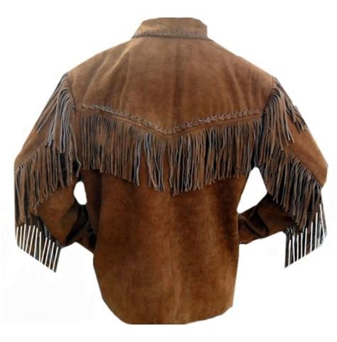 Men Brown Suede Western Jacketsuede Leather Jacket Suede Cowboy