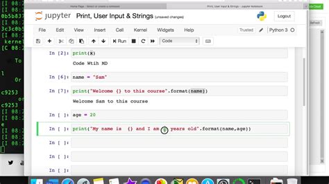 Print User Input Strings In Python YouTube