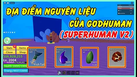 Địa Điểm Nguyên Liệu Để Farm Lấy Superhuman V2 Trong Update 17 Part 3