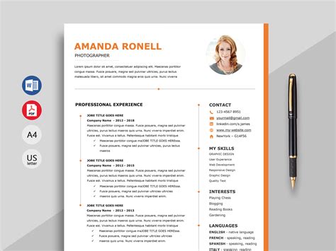 Wonder Elegant Resume Template Word Resumekraft Hot Sex Picture