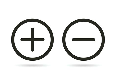 Plus And Less Icon Simple Add Sign Vector Plus And Minus Simple Line