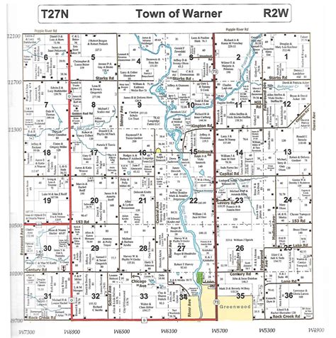 Plat Book Maps Town Of Warner Clark County Wisconsin