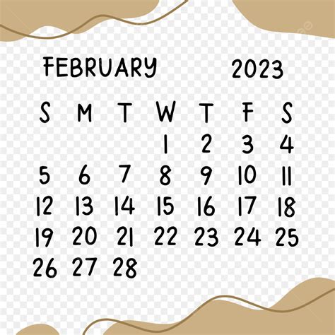 February 2023 Calendar Png Printable Word Searches