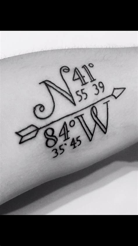 Coordinates Tattoo Font