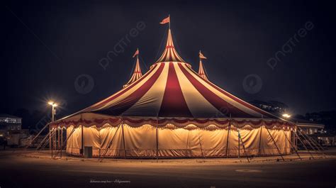 Fondo Carpa De Circo En La Calle Por La Noche Fondo Gran Carpa De Circo Foto De Fotografía De