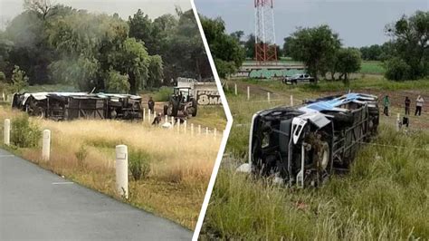 Volcadura de autobús en la Puebla Tlaxcala deja un saldo de cuatro