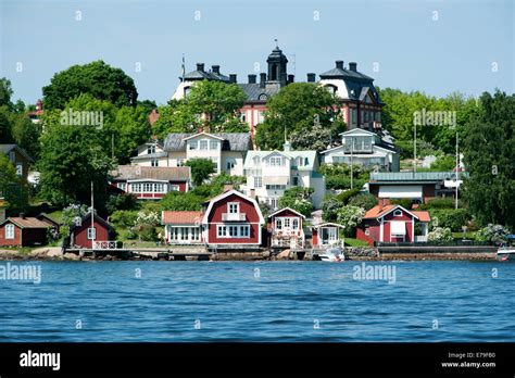 The Island Vaxholm Skerry Coast Near Stockholm Stock Photo Alamy