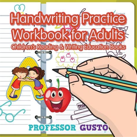 Handwriting Practice Workbook For Adults Childrens Reading And Writing