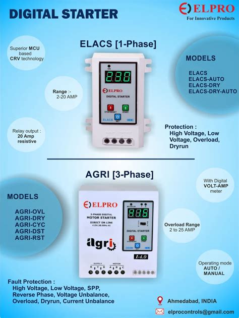 Elpro Controls A Single Phase Digital Starter With Water Level