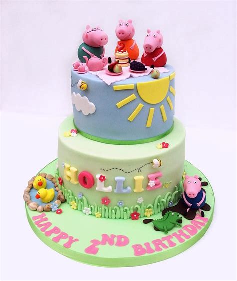 Peppa Pig Cake Decorated Cake By Lizzie Bizzie Cakes CakesDecor