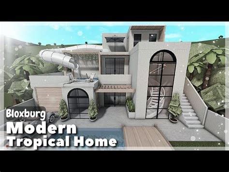 Bloxburg Modern Tropical Home Speedbuild Roblox House Build In