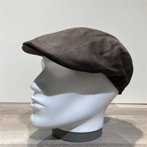 Casquette Cuir V Ritable Marron Fonc Doubl E Kausia