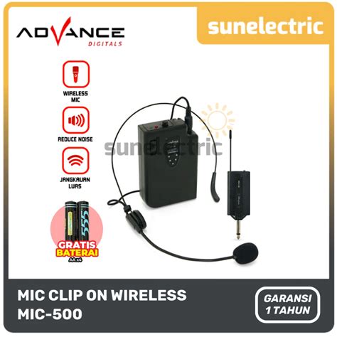 Jual Advance Mic Mic Bando Wireless Mic Clip On Mikrofon