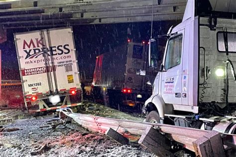 Injuries Reported After Icy Crash In Involving 6 Semis On I 80 In Nevada Accuweather