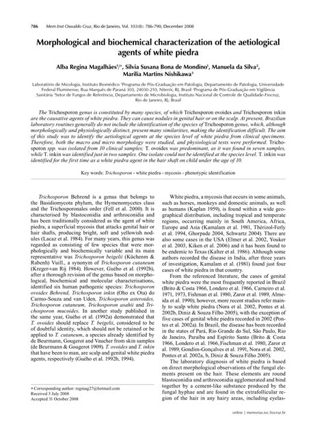 (PDF) Morphological and biochemical characterization of the ...