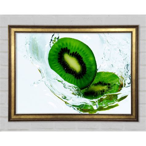 Ebern Designs Kiwi Splash Einzelne Bilderrahmen Kunstdrucke Wayfair De