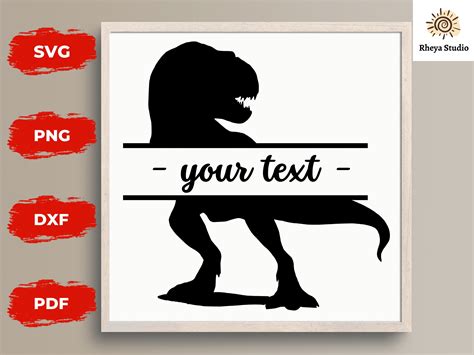 Dinosaur Svg T Rex Svg T Rex Name Frame Svg Tyrannosaurus Etsy Ireland