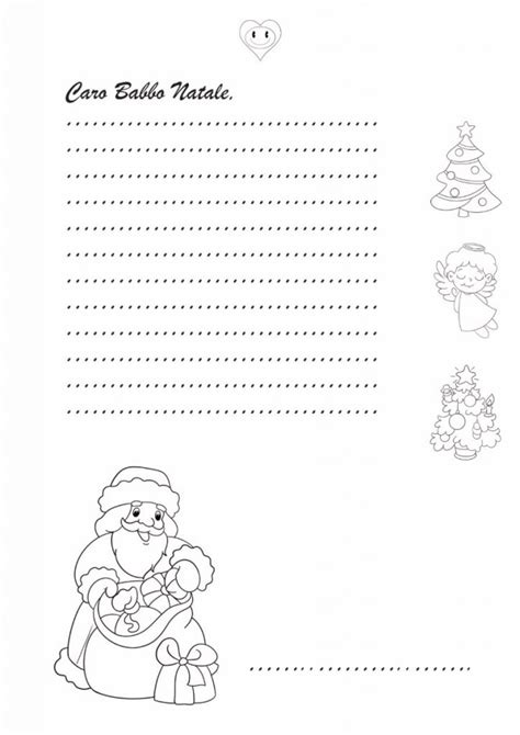 Letterina A Babbo Natale Da Stampare E Colorare Portalebambini It