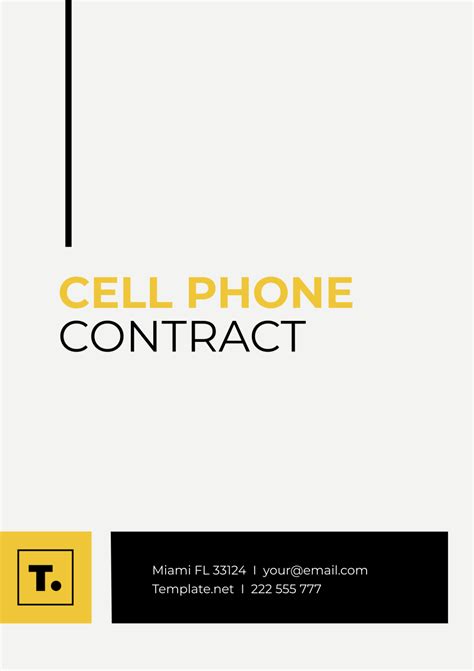 Free Cell Phone Contract Template Edit Online And Download