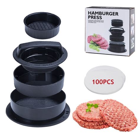 Hamburger Patty Maker 3 In 1 Burger Press Non Stick Burger Press