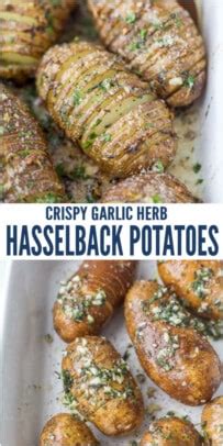 Garlic Herb Hasselback Potatoes | Joyful Healthy Eats