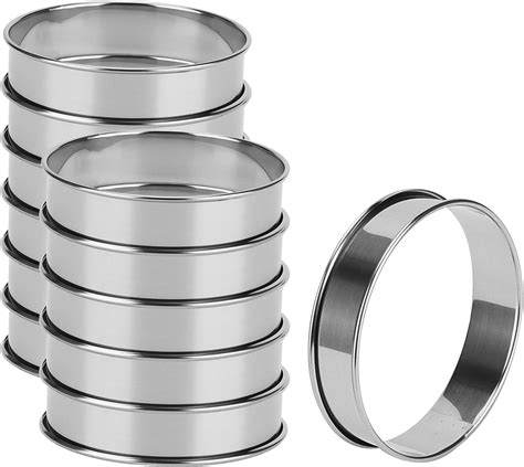 Tyvom Pcs Crumpet Rings Cooking Rings Stainless Steel Crumpet Rings