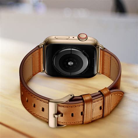 Bracelet Cuir V Ritable Apple Watch Mm Mm Mm Et Mm Camel