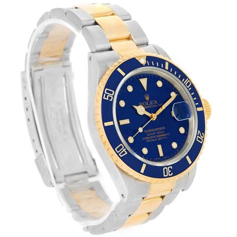 Rolex Submariner Steel K Yellow Gold Blue Dial Watch