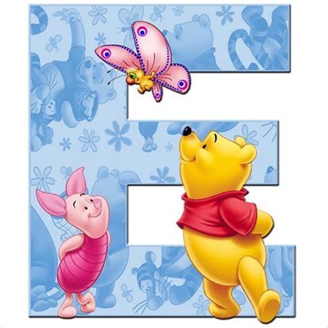 Winnie The Pooh Letter E Canvas Full Round Square Drill Diamond Painting