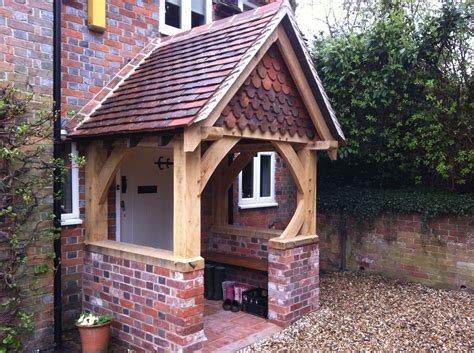 New Porch Reclaimed Bricks With Glazed Headers Oak Frame And