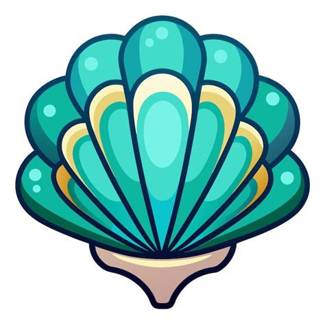 Premium Vector Seashell Clipart Cartoon Style Vector Illustration