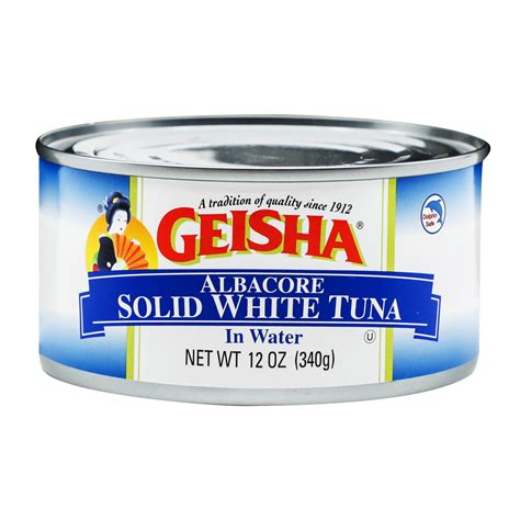 Albacore Solid White In Water Tuna 12 Oz Geisha Brand