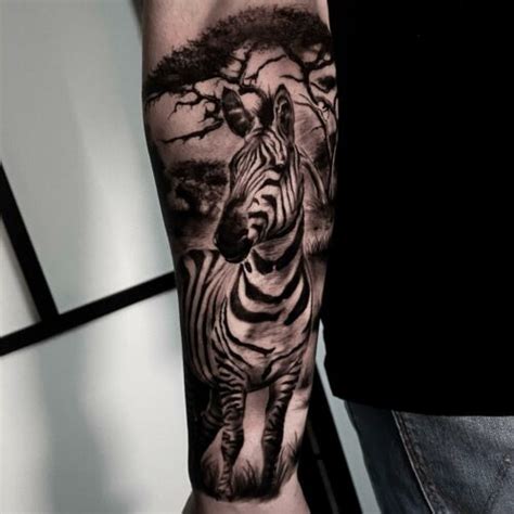 Unique And Eye-catching: Express Yourself With A Zebra Tattoo