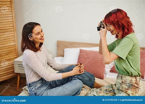 Candid Photo Session Of Happy Lesbian Stock Image Image Of Couple Diversity 312792165
