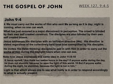 The Gospel Of John Week 127 John 94 5 Christ In The Rockies Men