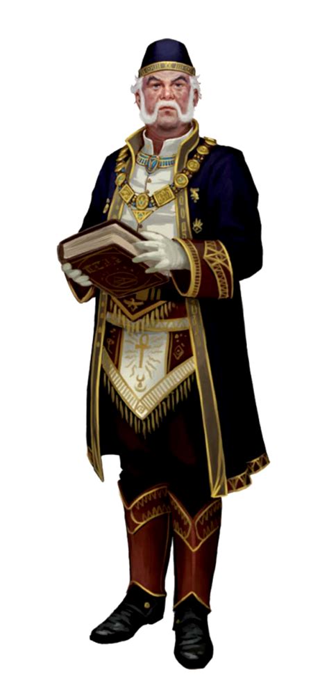 Male Old Human Occultist Or Wizard Pathfinder PFRPG DND D D D20