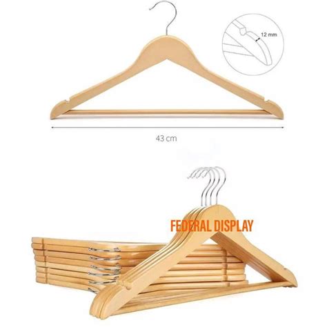 Jual HANGER KAYU PALANG DEWASA NATURAL PER PCS Shopee Indonesia