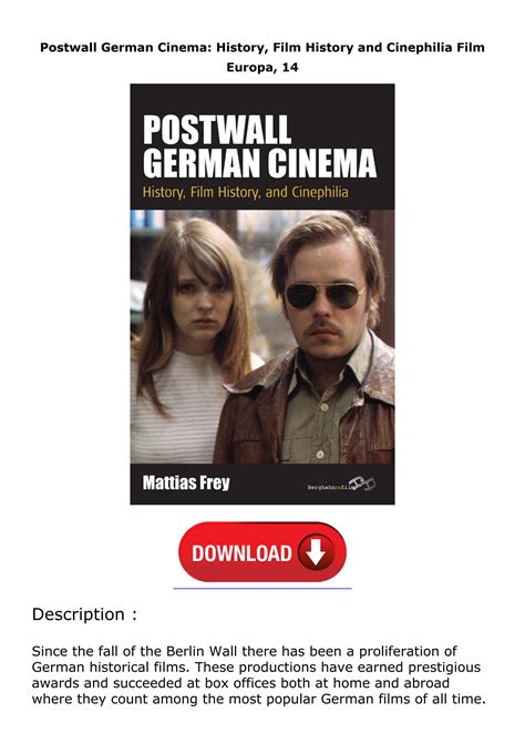 ️get ⚡️pdf⚡️ Download Postwall German Cinema History Film History